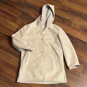 Liz Claiborne Faux Shearling Hooded Coat Small